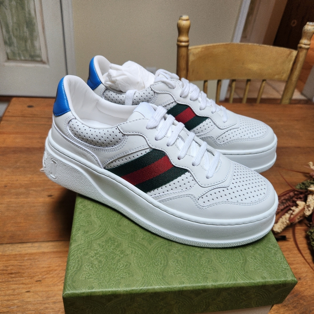 WOMEN GG WEB CHUNKY SNEAKERS SIZE 37 1/2